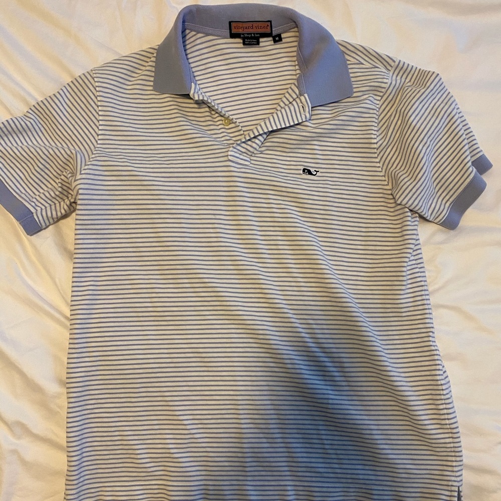 Vineyard Vines striped shirt sleeve polo